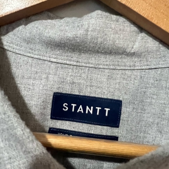 STANTT Renwick Flannel Brushed Grey XL Button Up Long Sleeves - Picture 3 of 6